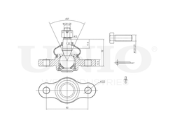 Опора шаровая передняя нижняя UNIO SSP-20061