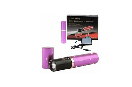 Электрошокер с фонариком LED сверхяркий дамский 1202 (1L, 1*18650, ZOOM)