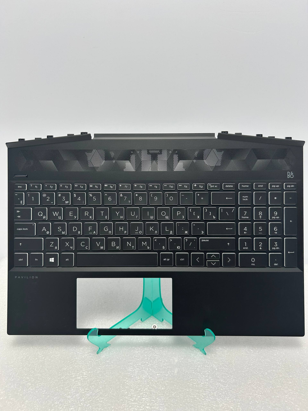 Топ-панель с клавиатурой RU для HP Gaming 15-dk0 / 15-dk1 / 15-dk2 (L57594-251) (L58827-251)