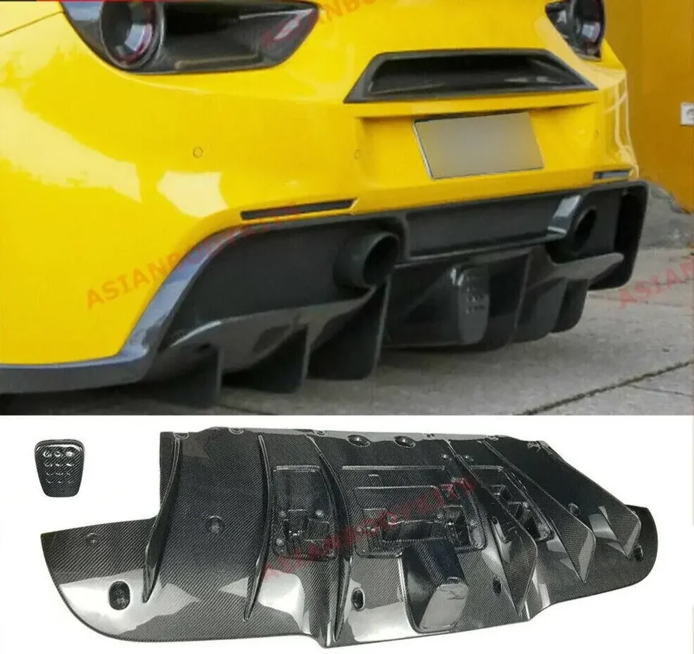 Карбоновый диффузор заднего бампера для Ferrari 488 GTB Spider 2015-2020 Феррари