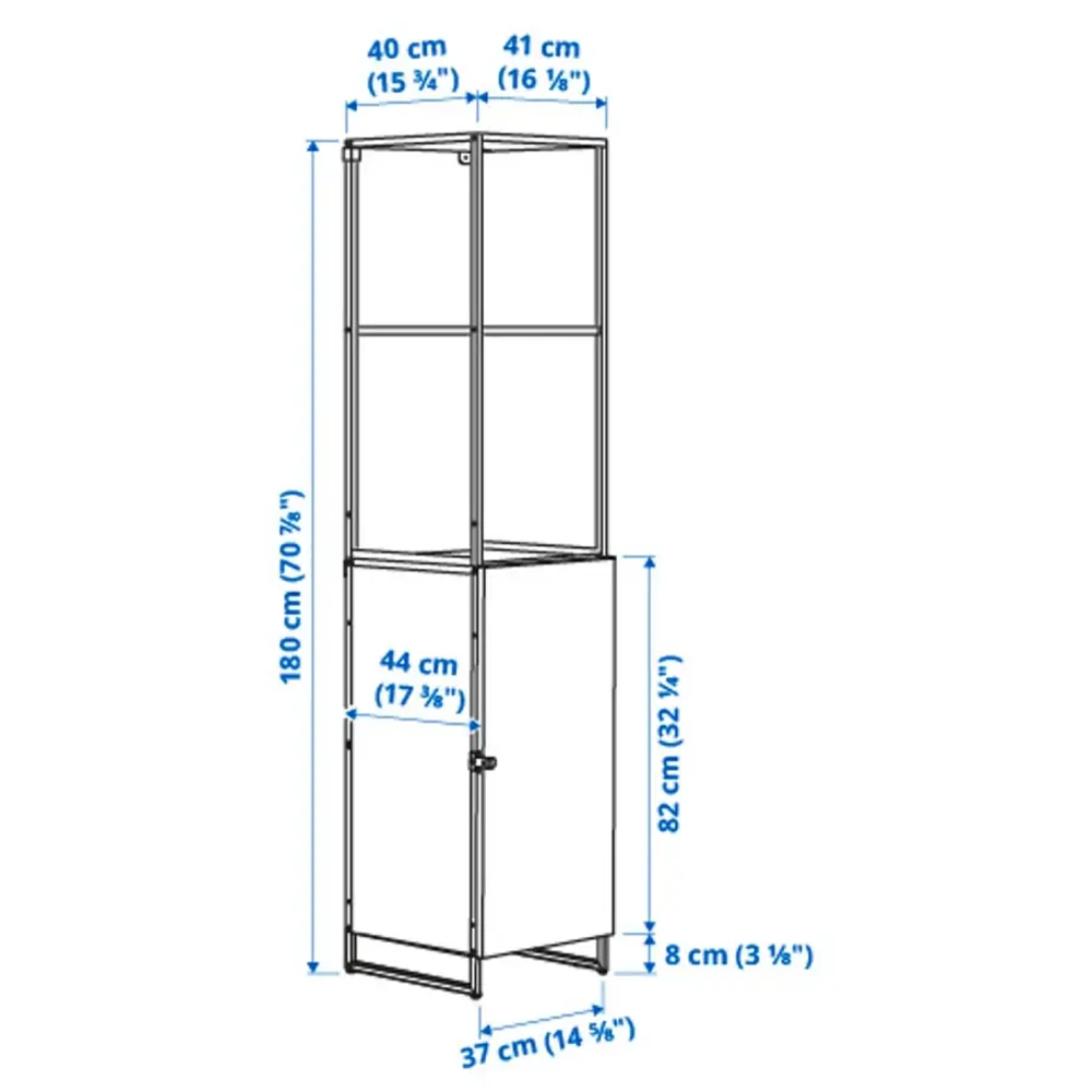 Книжный шкаф - JOSTEIN IKEA/ ЙОСТЕЙН ИКЕА,  180х41 см, белый