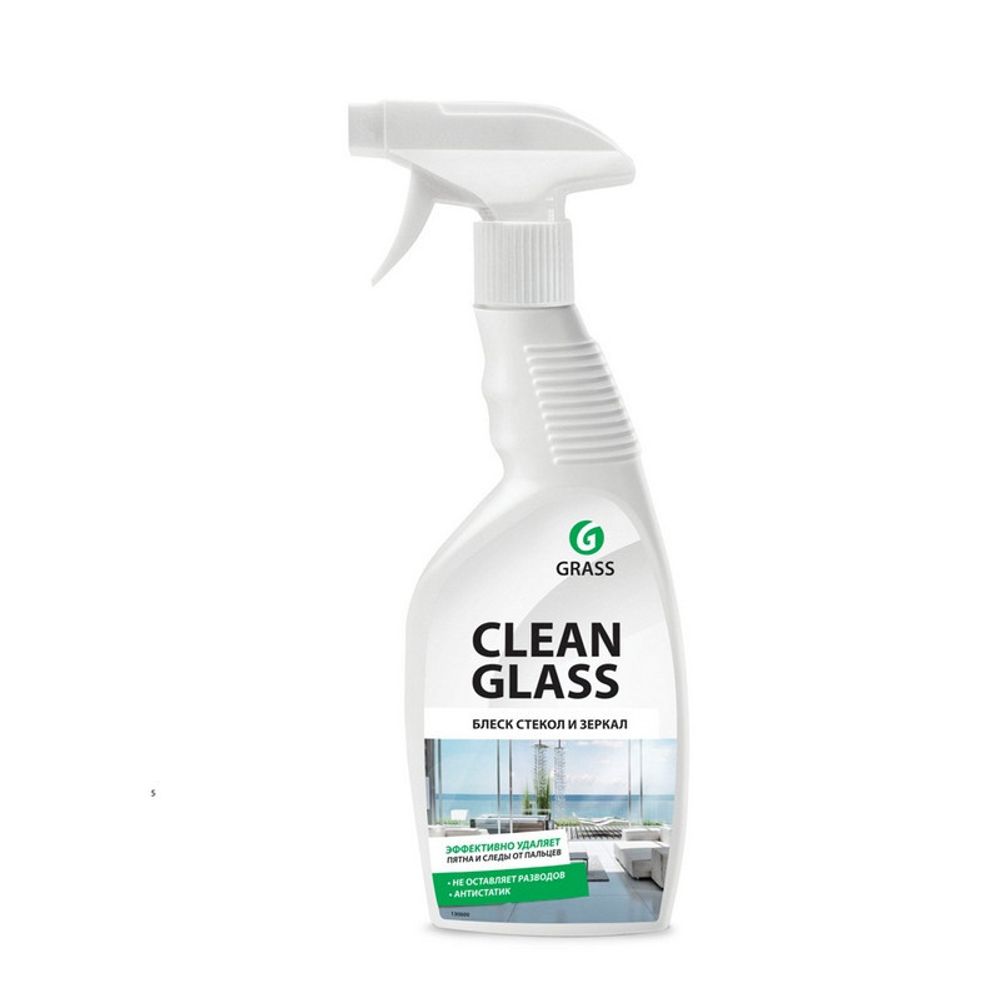 СРЕДСТВО ДЛЯ МЫТЬЯ СТЕКОЛ И ЗЕРКАЛ "CLEAN GLASS" 0,6 Л (1/12) "GRASS"