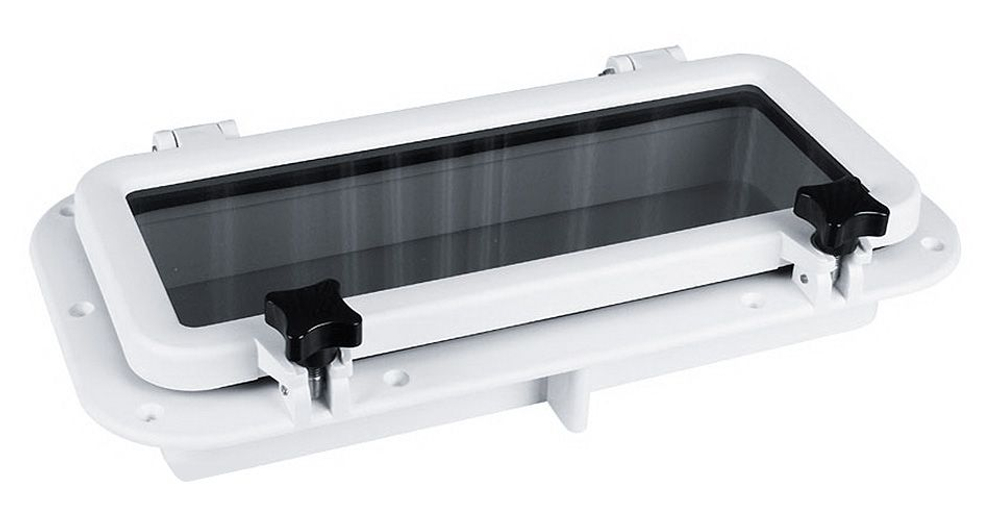 Иллюминатор прямоугольный, 200x400 мм, белый (10252388)