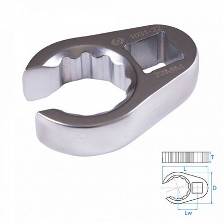 Цена на KING TONY (1031-22R) Ключ разрезной (воронья лапка) 22 мм, 1/2"