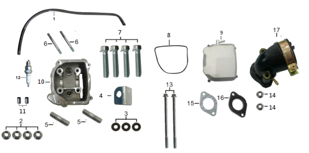 Запчасти двигателя к квадроциклу Motax Grizlik T200 | Grizlik T200 LUX. Рис. E06
