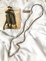 Колье-трансформер (кроссбоди) из венецианского бисера, цвет кофе с молоком