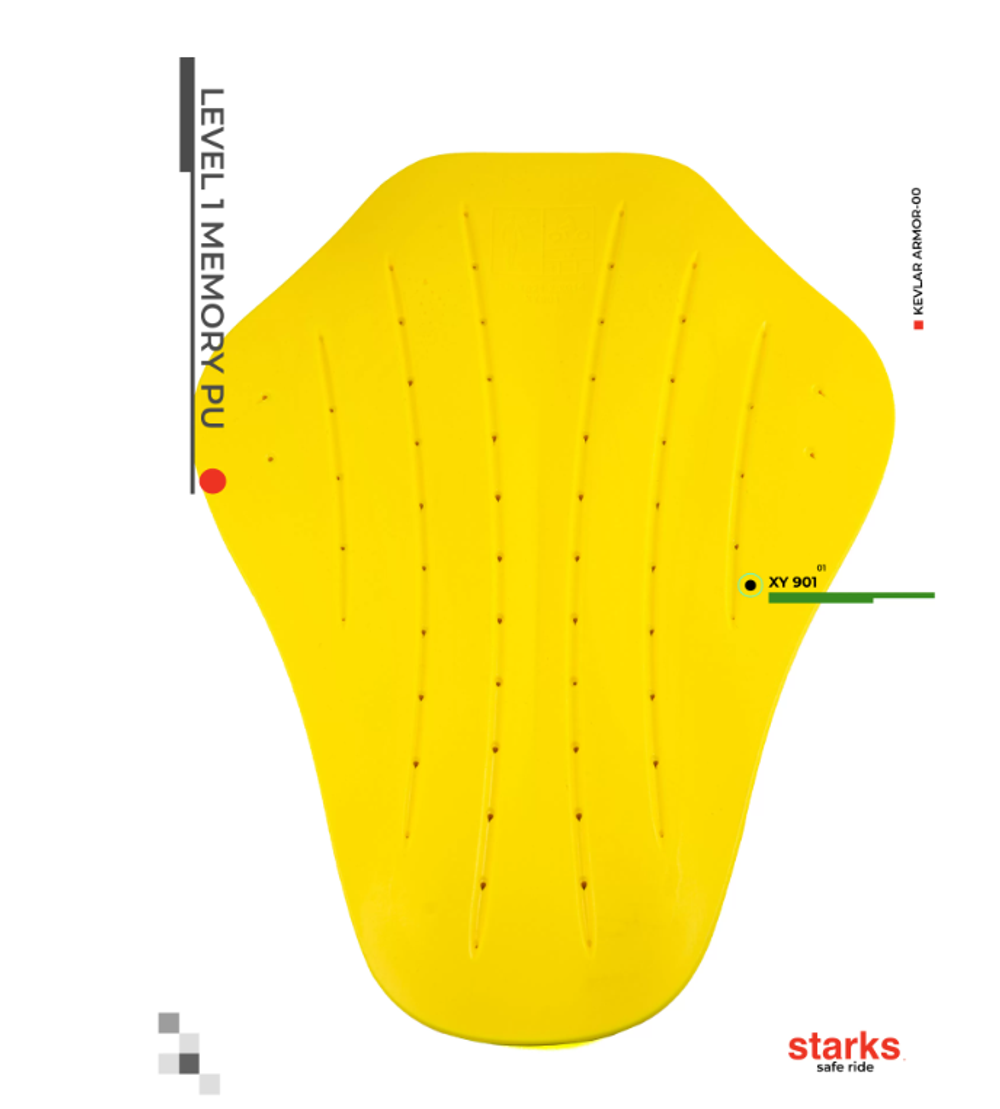 Защитная вставка спина Level 1 Memory PU / Желтый