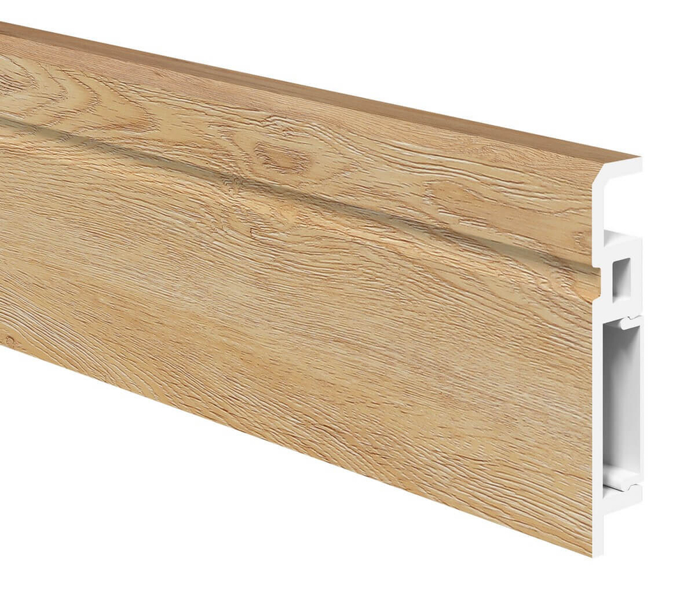 Напольный плинтус ПВХ Foresta Aviv Дуб Монтара FA 006 2000х70х13 мм