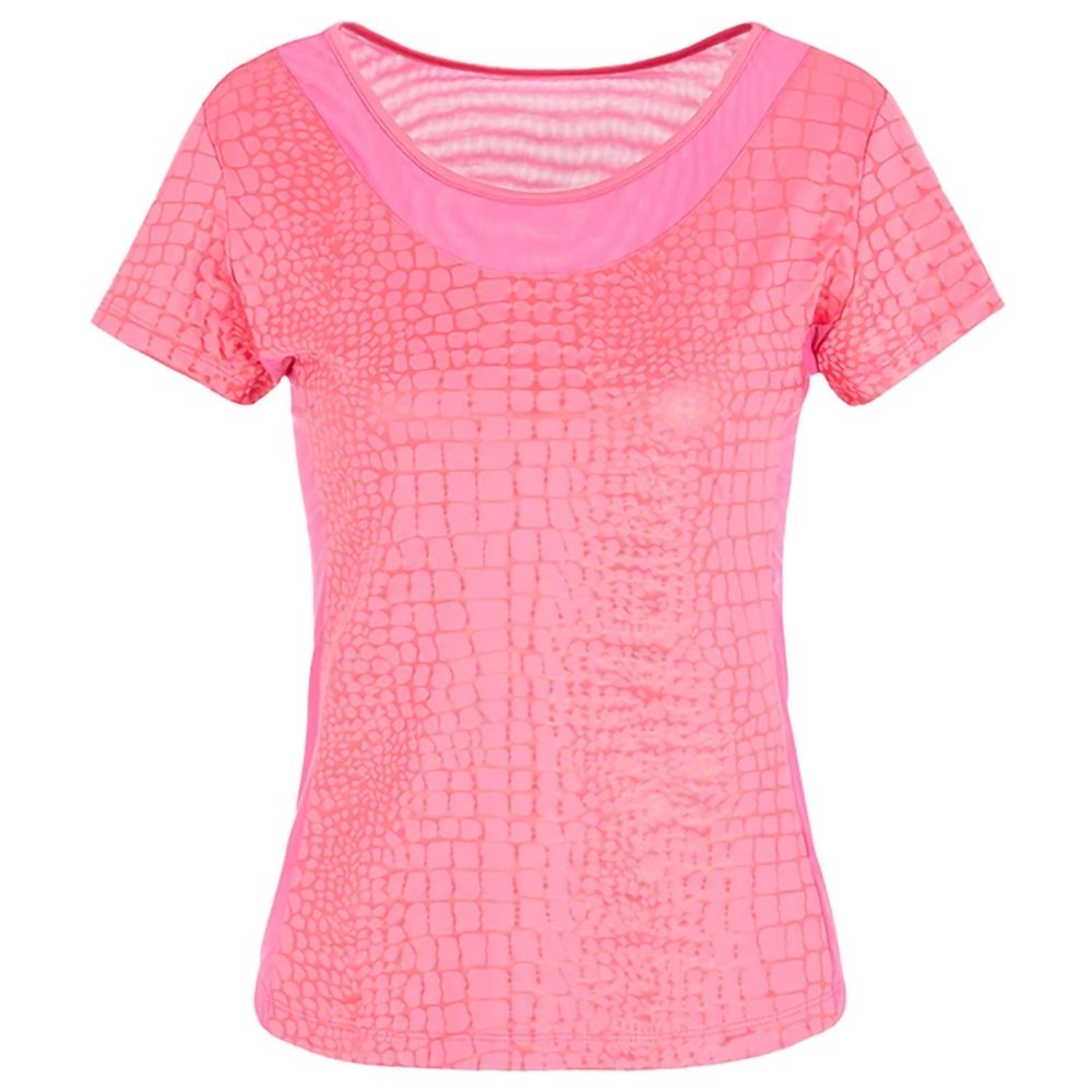 Женская теннисная футболка EA7 Woman Jersey T-shirt - fancy pink yarrow