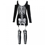 Платье на хеллоуин «Скелет» размер S