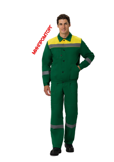 Костюм Легион-2 СОП (тк.Смесовая,210) пк, зеленый/желтый