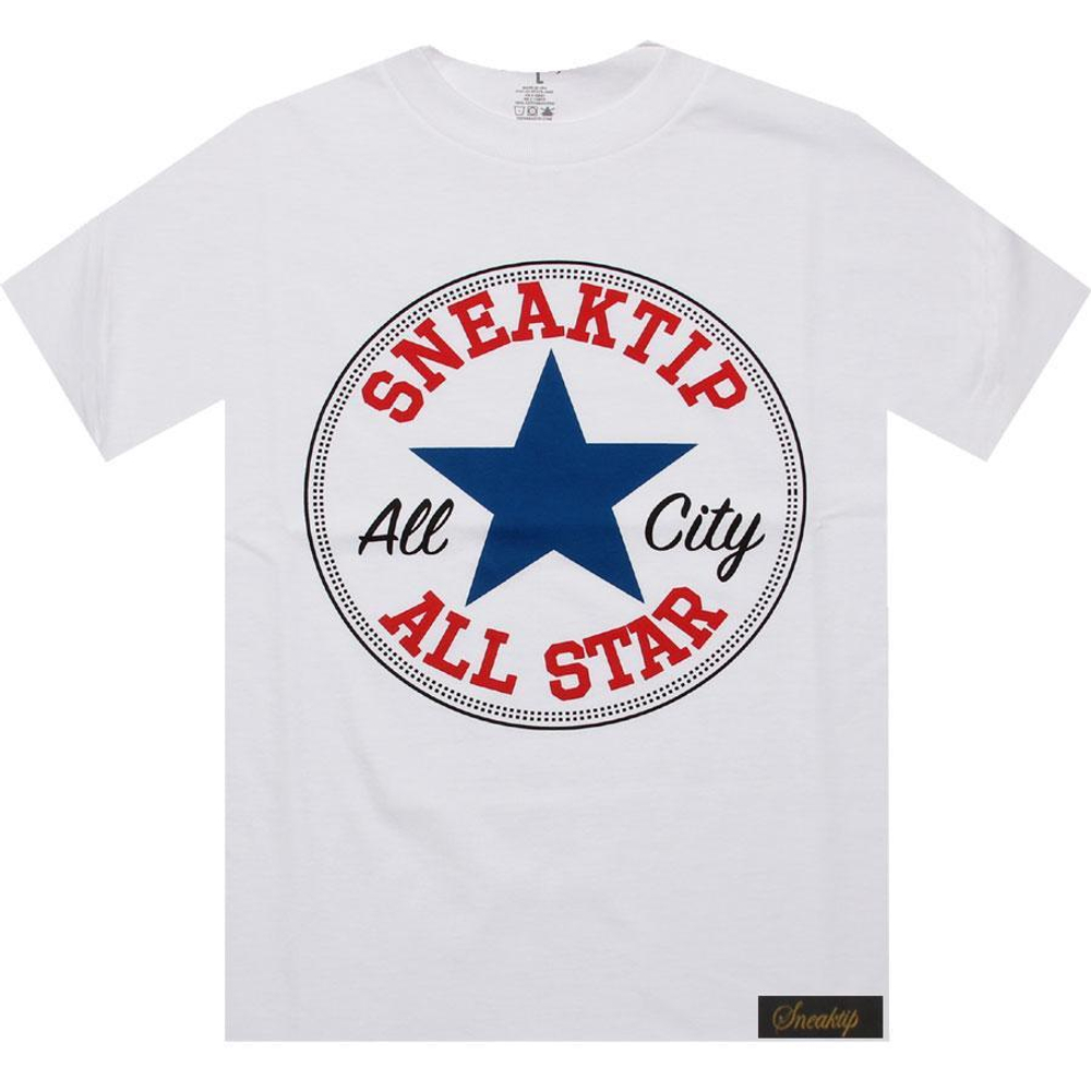 Футболка Sneaktip All City белая вид спереди