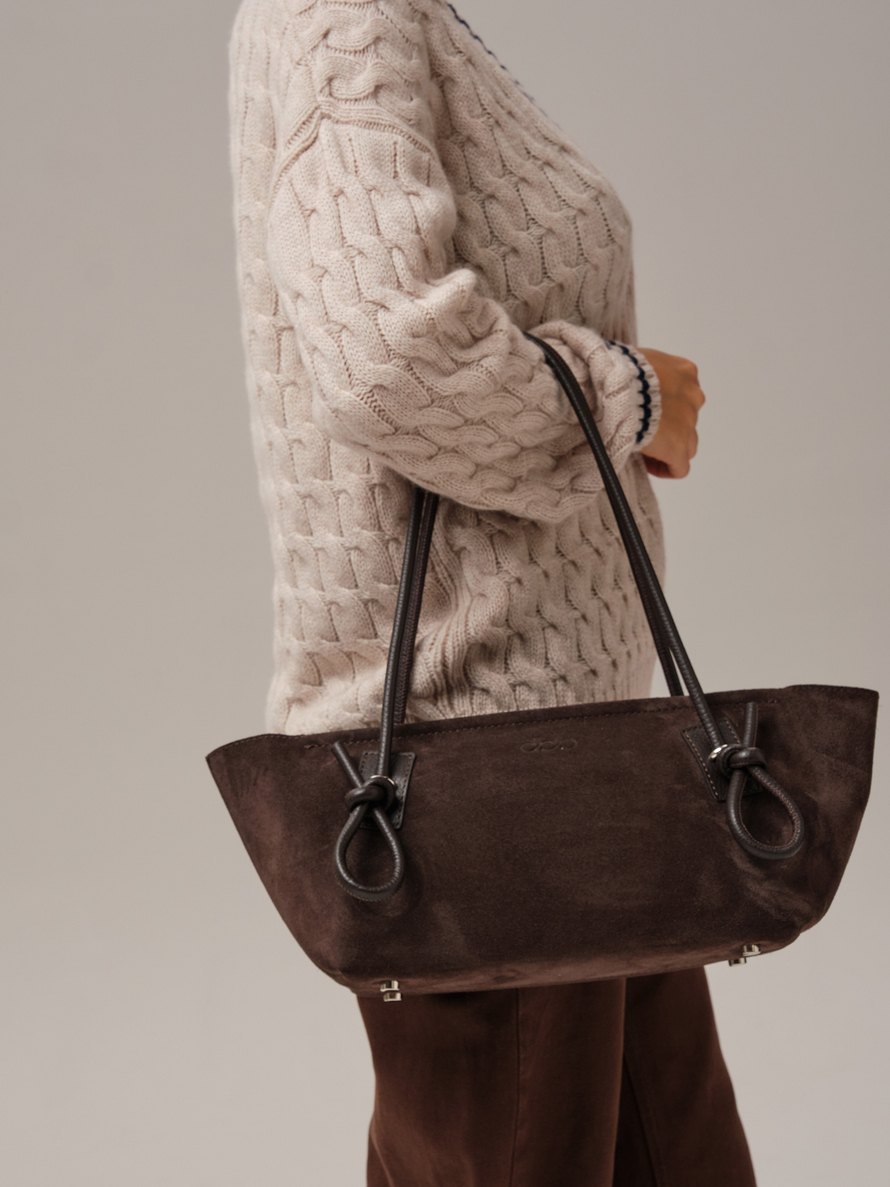 Замшевая сумка DBR 31340 темно-коричневый