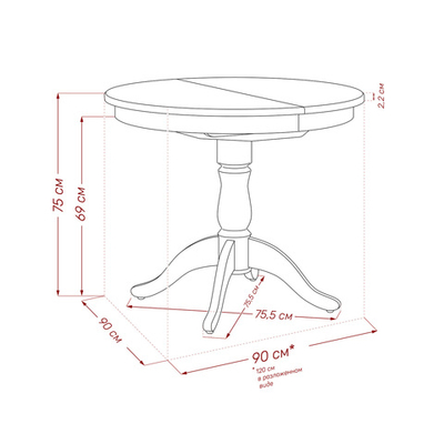Стол раздвижной Leset Луизиана 1Р