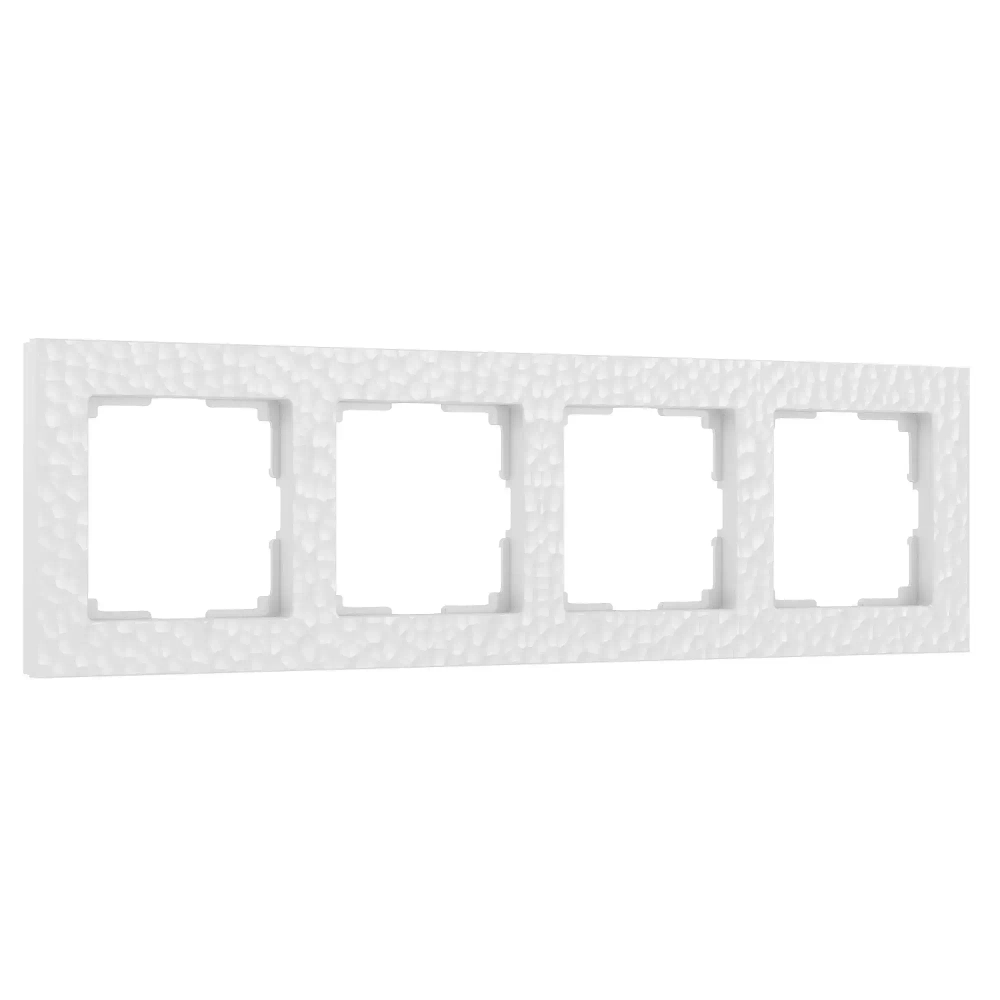 Рамка на 4 поста Hammer (белый) W0042401