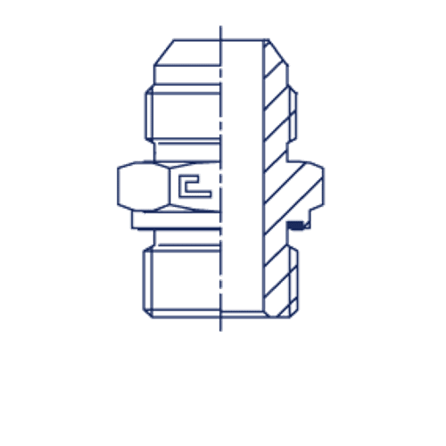 Штуцер FE JIC 1/2 - BSP 1/4