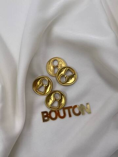 Пуговицы Скиапар. золотистые "Замочная скважина"