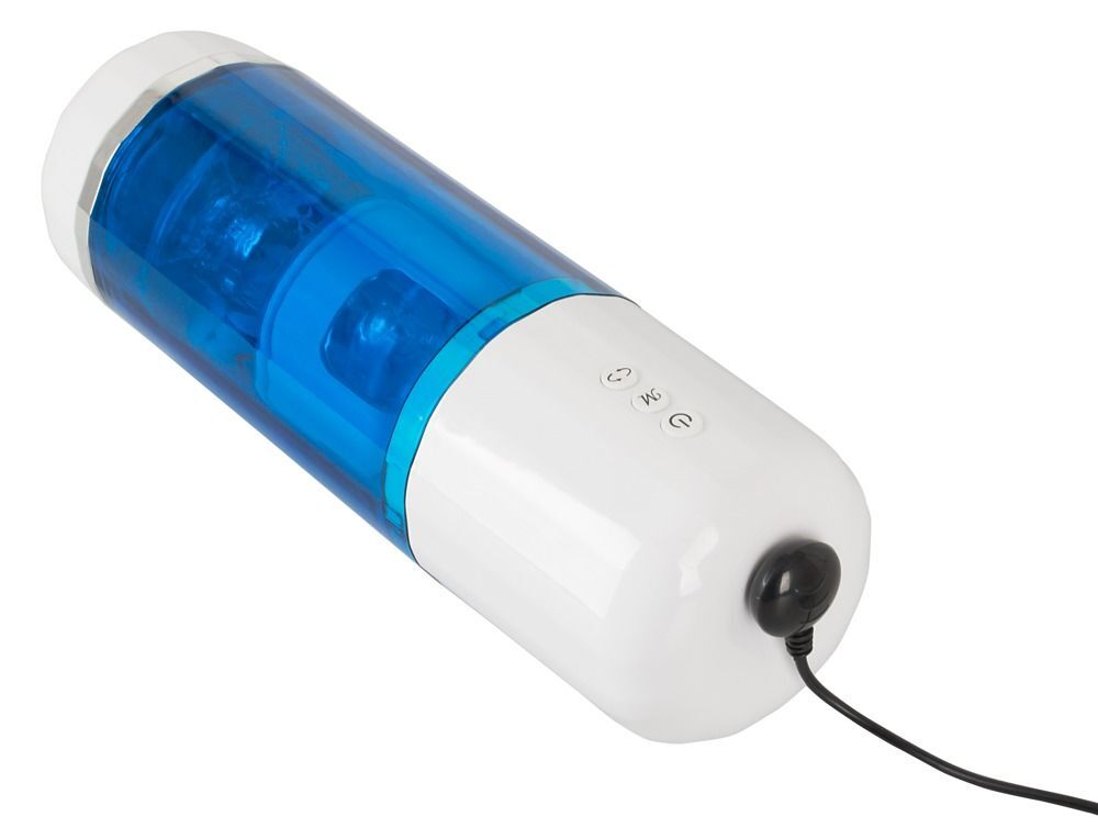 Автоматический мастурбатор-вагина 3 Function Masturbator (Цвет: синий с белым)