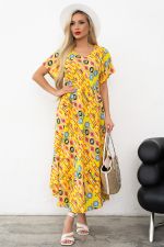 Платье Магия лета (желтый/орнамент)-52р-р Р11-867/17 Nikol