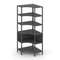 Shelf System Односекционный угловой стеллаж пятиярусный SN.STMU-511 Антрацит/Металл Антрацит 810*810