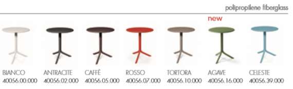 Регулируемый пластиковый стол Step Ø60 см, темно-коричневый