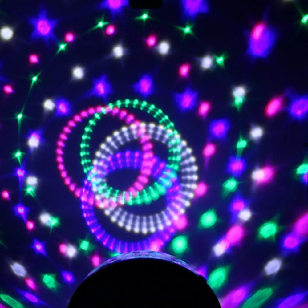 Диско-шар светодиодный «Каледоскоп», LED (красный, зеленый, синий), USB+mp3+пульт+bluetooth (220V)