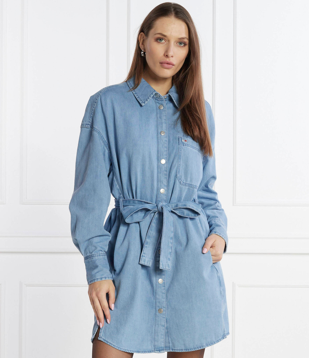 Платье с ремешком Tommy Jeans - голубой(DW0DW17421)