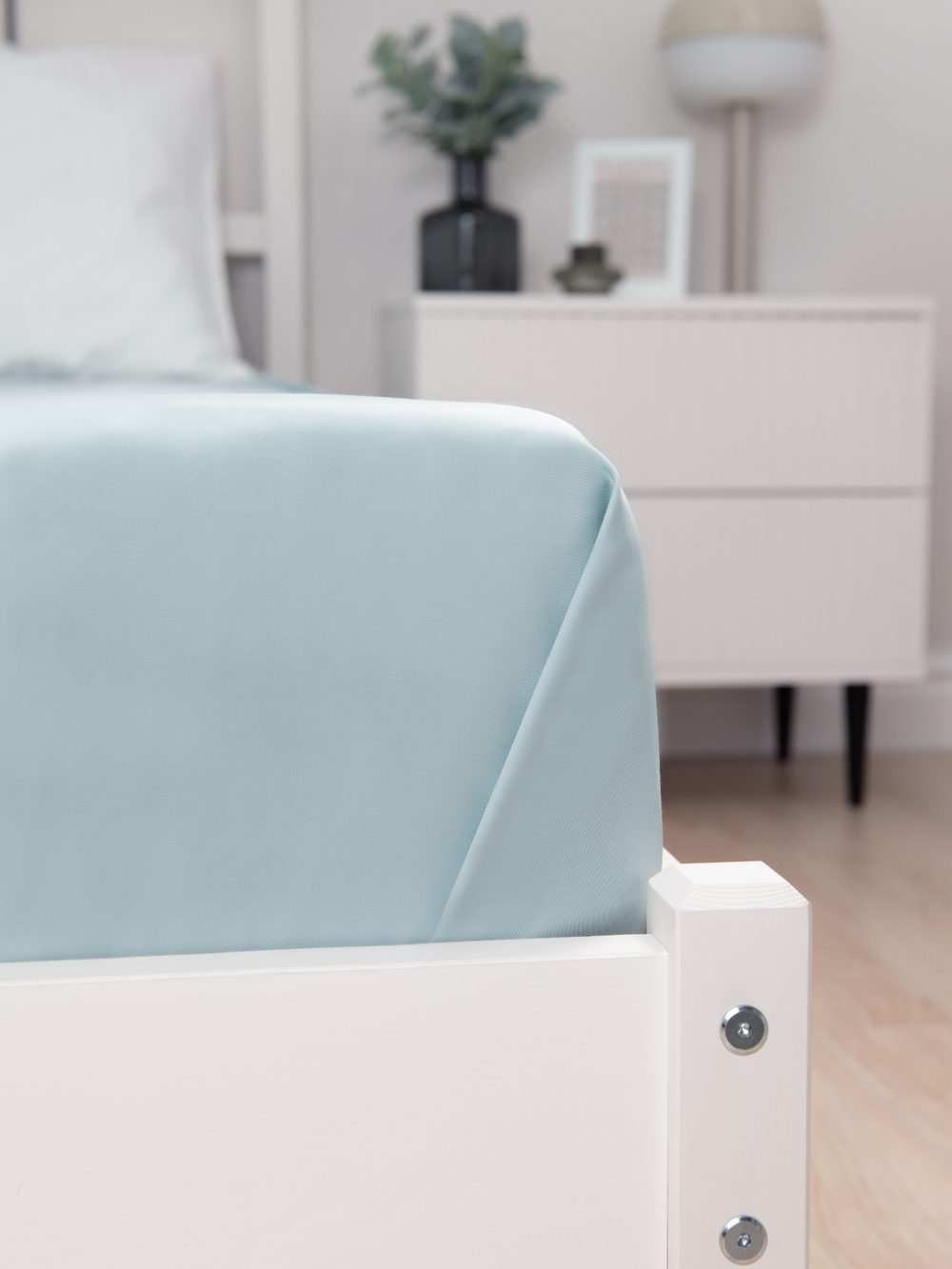 PLACIDITY Простыня стандартная сатин бирюзовый