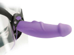 Фиолетовый вибратор-насадка для страпона - 15,2 см.