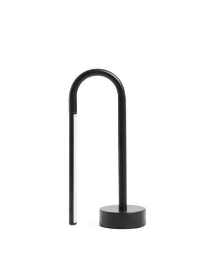 Переносная настольная лампа Bow из черного алюминия