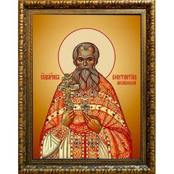 Константин Михайловский, священномученик, пресвитер. Икона на холсте.