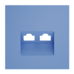 Накладка для розетки компьютерной двойной RJ45+RJ45 кат.6, S70 (деним)