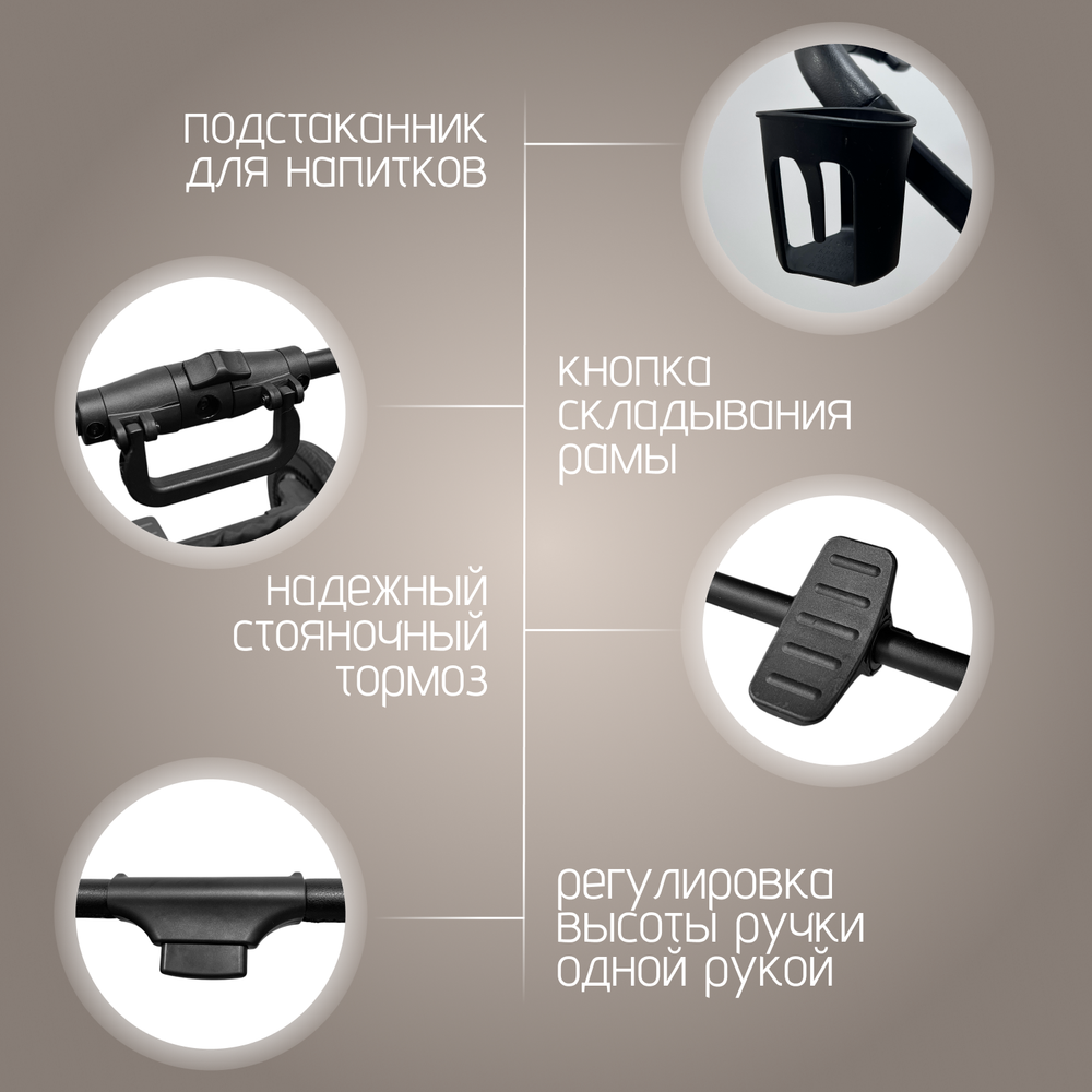 Модульная коляска BubaGO Lotta Thermo 3в1