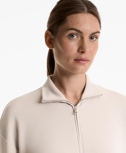 Oysho Толстовка мягкая на ощупь модальная с высоким воротником, бежевый