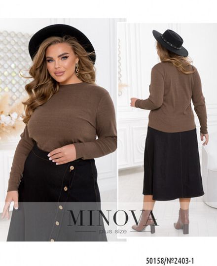 Водолазка 2403-1-шоколадный Minova Фото 1