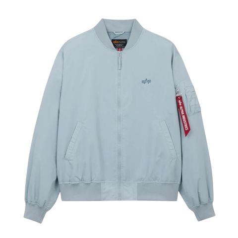 Бомбер Alpha Industries Logo L-2B Hunter Relaxed Mist (Серо-Голубой)