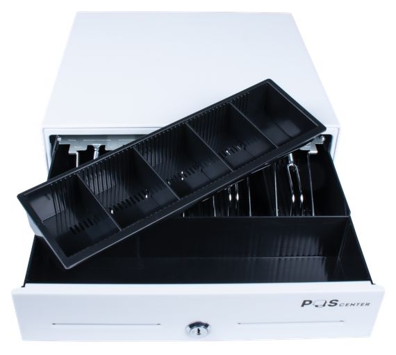 Денежный ящик POScenter 13EМ 330x335x90, механический, PUSH, белый