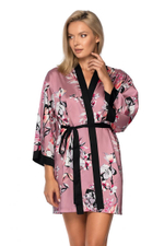 Халат-кимоно Lidia с цветочным принтом (Размер: M) (Цвет: розовый)
