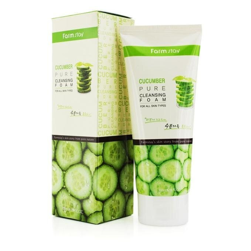 FarmStay. Пенка для умывания Cucumber Pure Cleansing Foam