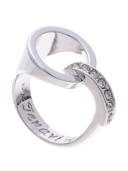 "Вентерна" кольцо в родиевом покрытии из коллекции "Saturnio" от Jenavi