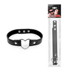 Черный ошейник с сердечком (Цвет: черный)