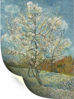 Картина для интерьера "Персиковые деревья в цвету", Ван Гог, печать на холсте