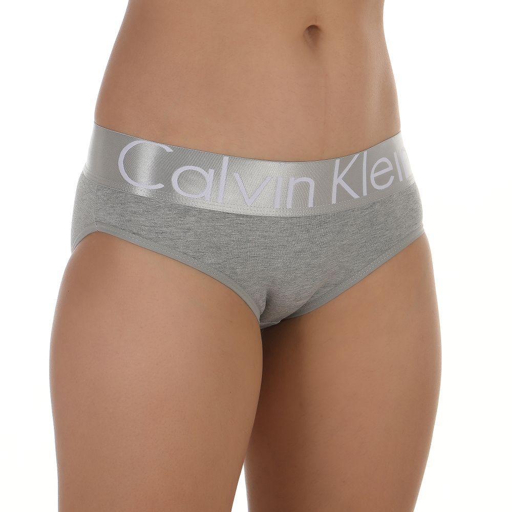 Женские трусы слипы серые меланж Calvin Klein