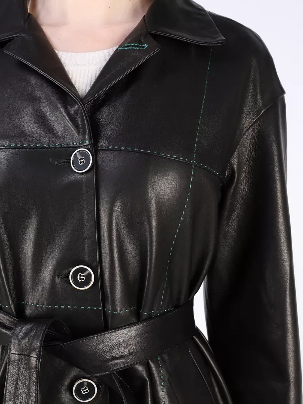 Кожаная куртка демисезонная рубашка