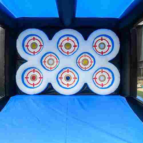Надувной аттракцион «Точный бросок» на подкачке, диаметр 4,5 м, размер 4,5×4,5×3,86 м