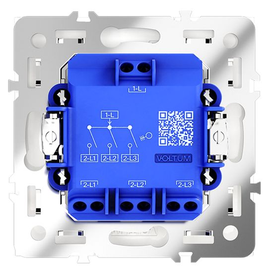 Выключатель встраиваемый VOLTUM S70 трехклавишный 10А, (кашемир)