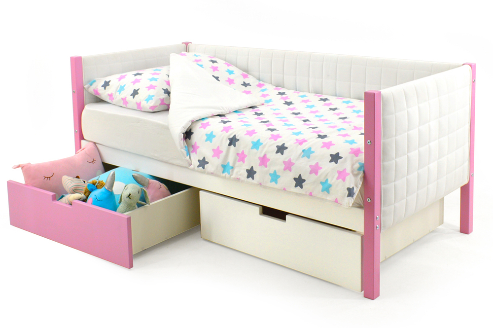 Детская кровать-тахта мягкая Бельмарко Svogen лаванда-белый