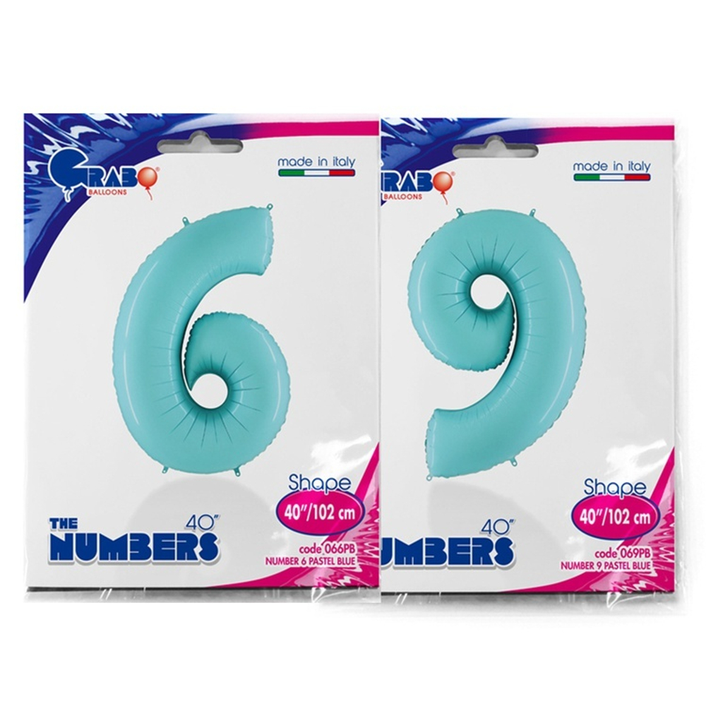 Цифра "9" голубой