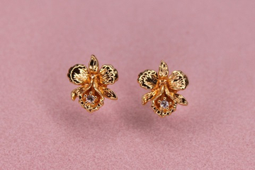 Швензы цветок позолота 8 мм