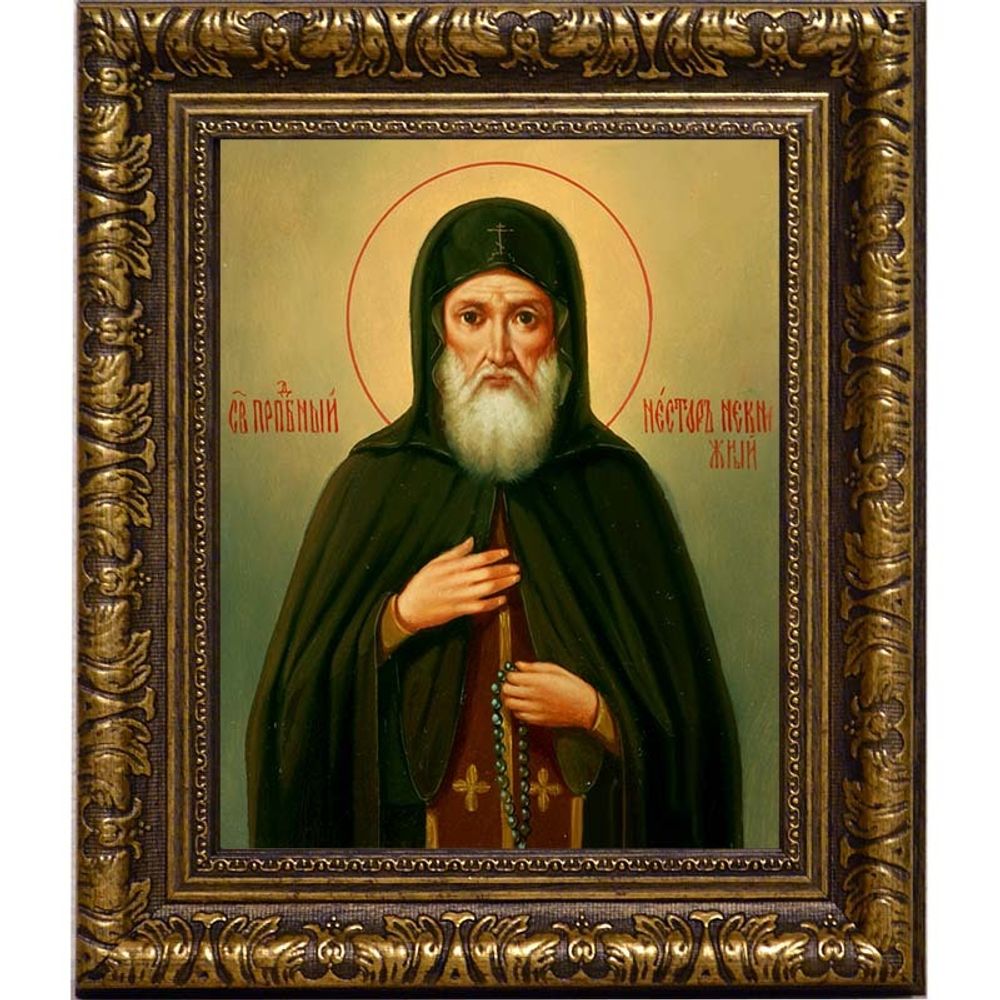 Нестор Печерский, Некнижный преподобный. Икона на холсте.